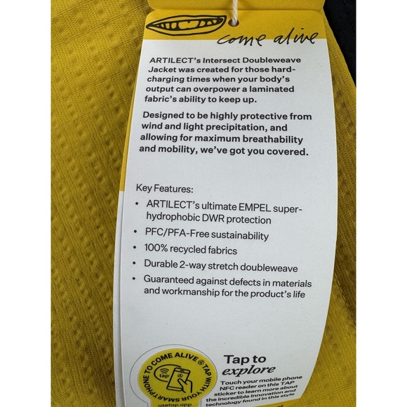 Artilect VaporLayer Jacket Mens XL Yellow Black M-Intersect Doubleweave Hooded - Picture 8 of 16